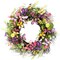 Northlight Butterfly and Wildflower Floral Twig Spring Wreath - 24"